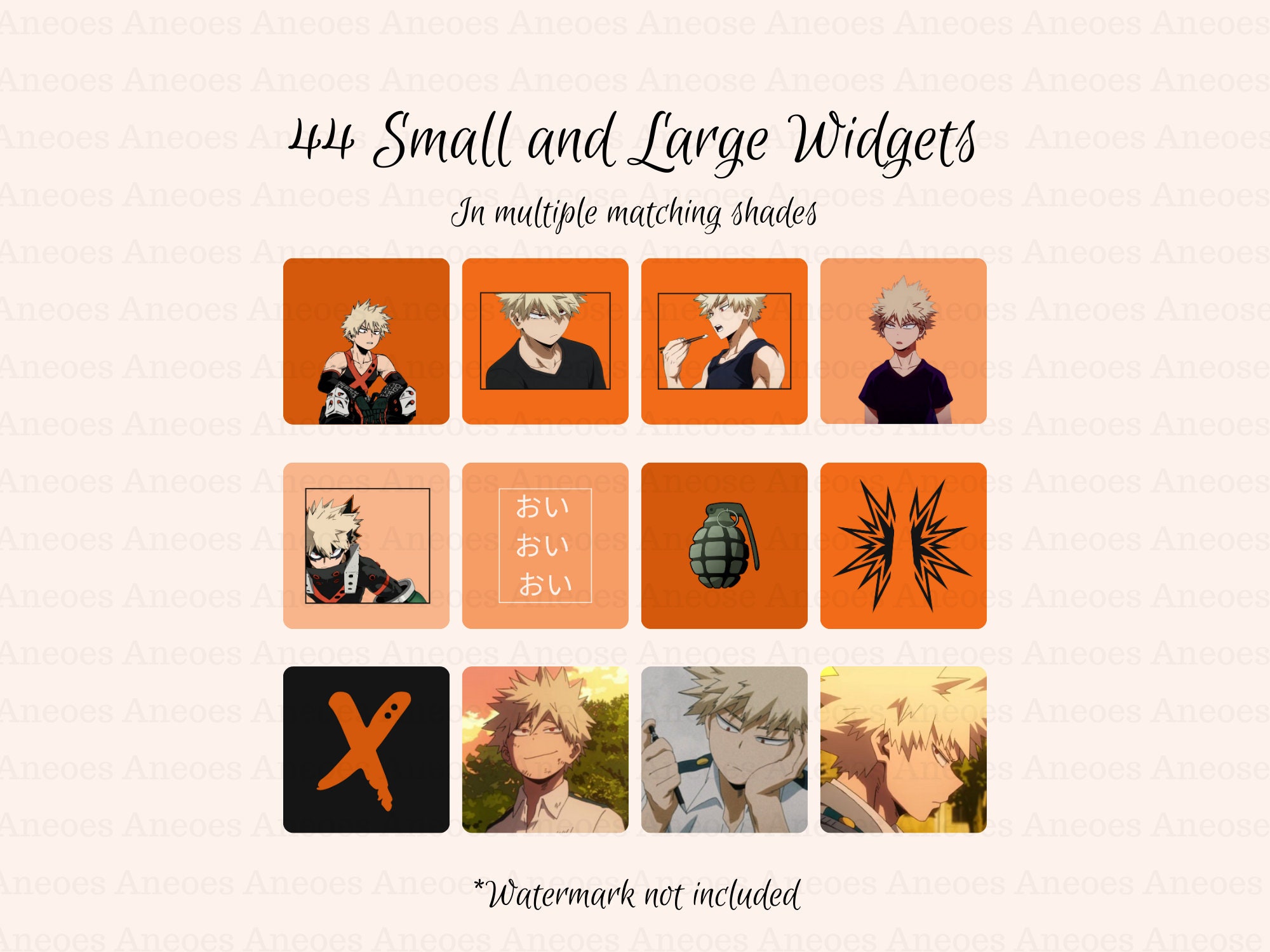 Bakugou iOS 14 app icons bundle 1000 app icons My Hero | Etsy