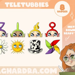 8 Badges [No AI] Teletubbies