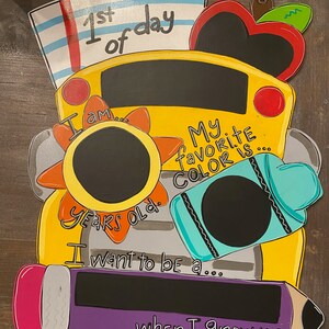 Back To School Bus Chalkboard