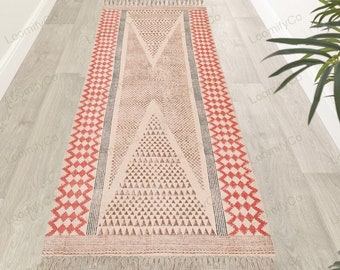 Cotton washable rug runner, washable hall runner stairs carpet, Machine Washable Rug, bath mat runner, Kitchen Rug Washable