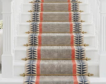 Non slip Washable Cotton Stairs runner Stair Treads Rug Cotton Runner Rug Carpet Hallway Rug Machine Washable Extra Long Stairs Carpet