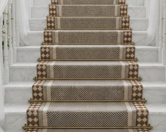 Stair Runner Rug Custom Size Bohemian Cotton Washable non slip Stair Treads Rug Washable Stair Runner Carpet Cotton Carpet Runner for Stairs