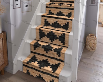Jute Stair Treads Runner, Stair Tread rug,  Carpet Runner for Stairs, staircase carpet, stairway runner, stairway carpet runner