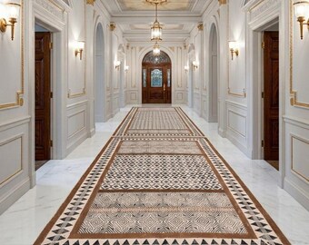 Washable Cotton Rug for Living Room, Dining Room Machine Washable Area Rug, Custom Size Cotton Carpet, Large Cotton Kitchen Rug Hallway Rug