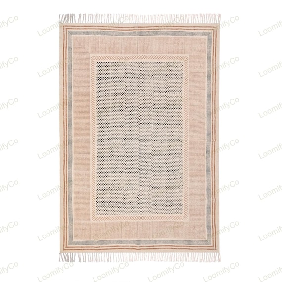 Washable Cotton Rugs, Extra Large Rug for Living Room/Bedroom/Dining Room, Washable Cotton Rug, Machine Washable Rug, Woven Kitchen Carpet