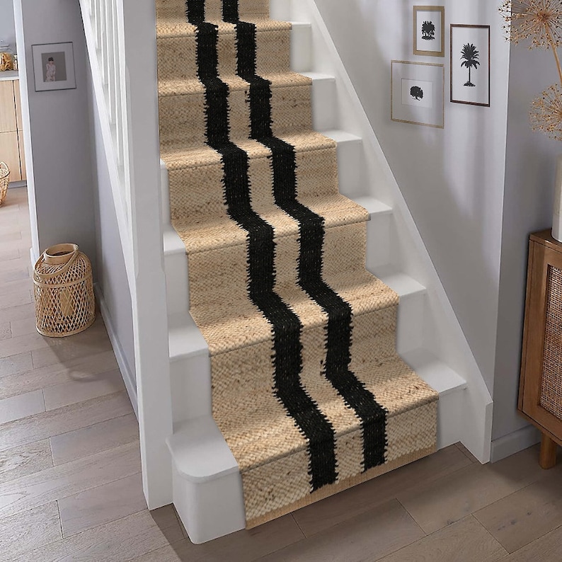 Watch Your Step Rug Jute Stairs Runner Stair Treads Rug Carpet Step Rugs Stair Rugs Stair ...
