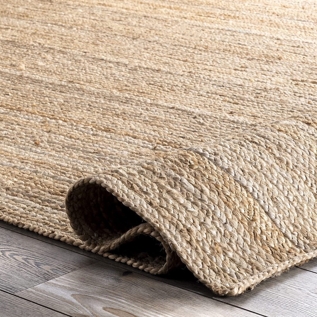 Sisal Rug Natural Jute Rug Braided Jute Rectangle Rug Eco Friendly Rug