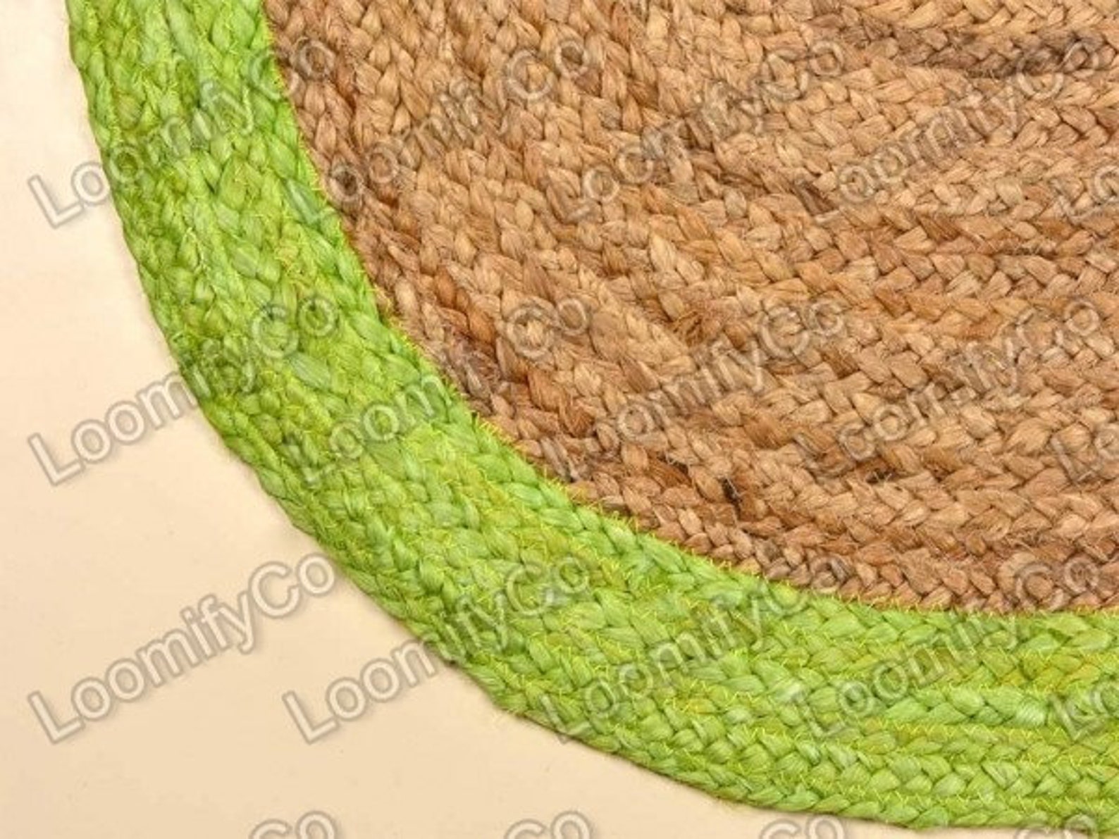 Green Oval Jute Rug Braided Area Rug For Beautiful Home Etsy