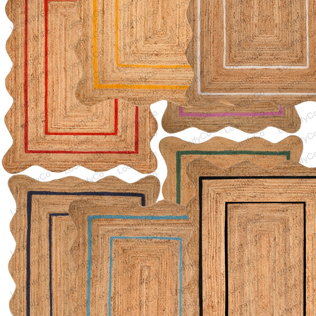 Wavy Scalloped Edge Rug Etsy