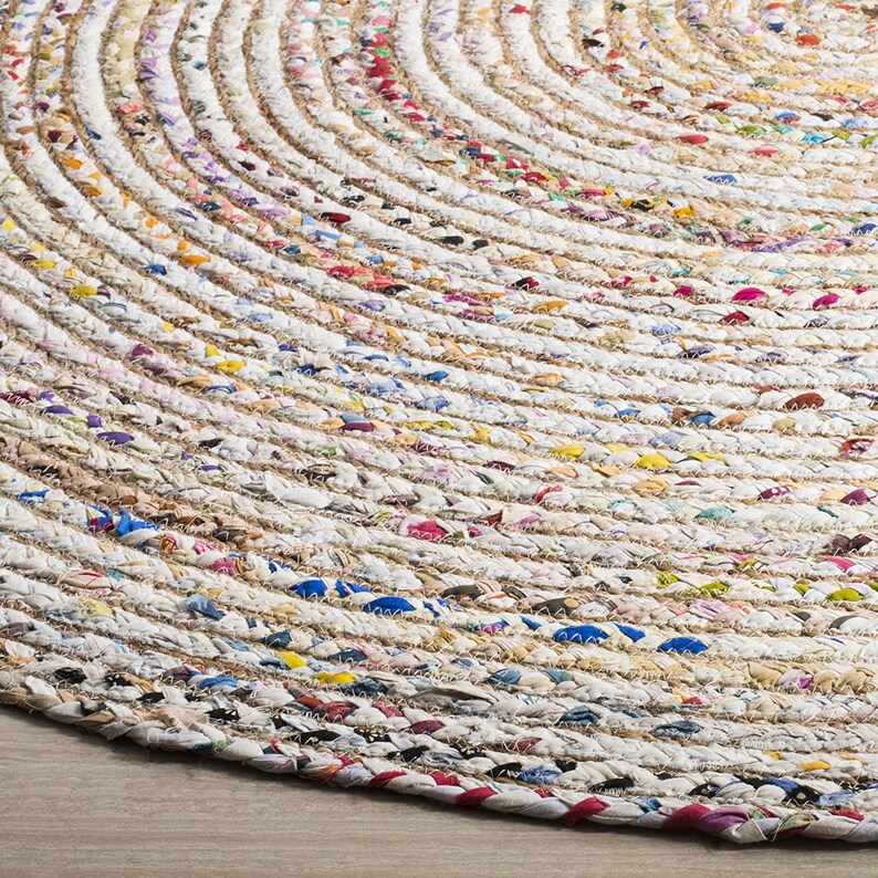Jute Round Rug Hand Woven Round Rug Round Yoga Mat Bohemian Etsy