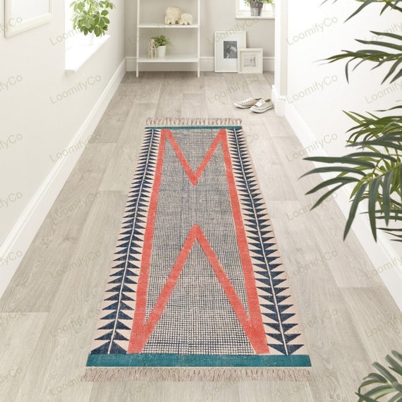 Cotton Washable Rug entry rug staircase runner yoga mat hall runner, runner carpet, Machine Washable Rug, bath mat runner Kitchen rug runner