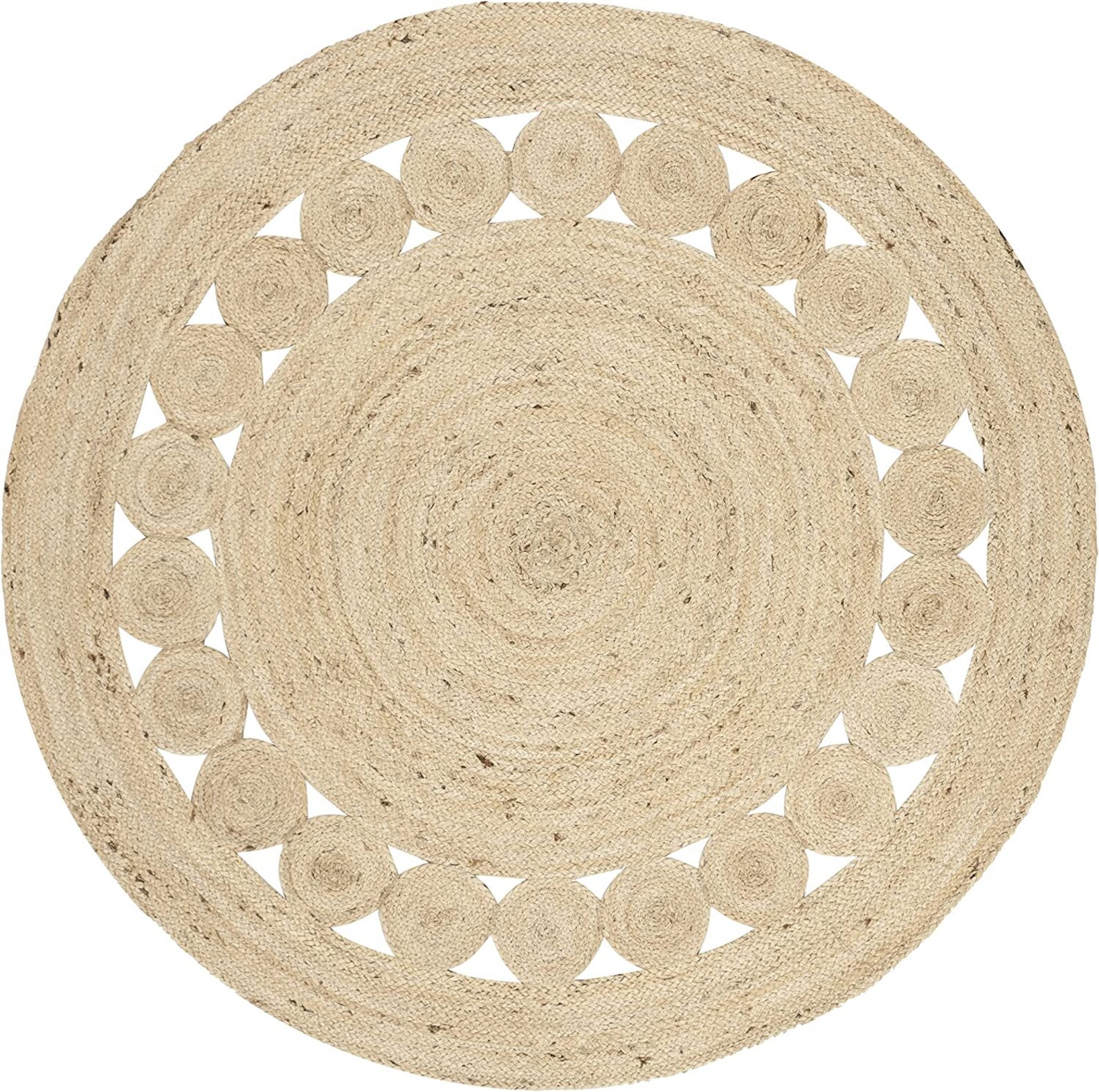 Hand Woven Round Jute Rug Braided Jute Circle Rug Yoga Etsy