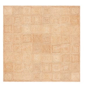 Square Jute Rug Diamond Pattern Seagrass Squares Rug Box Sisal Jute Area rug, Jute Carpet Seagrass Cottage Style Farmhouse Home Decor Rug