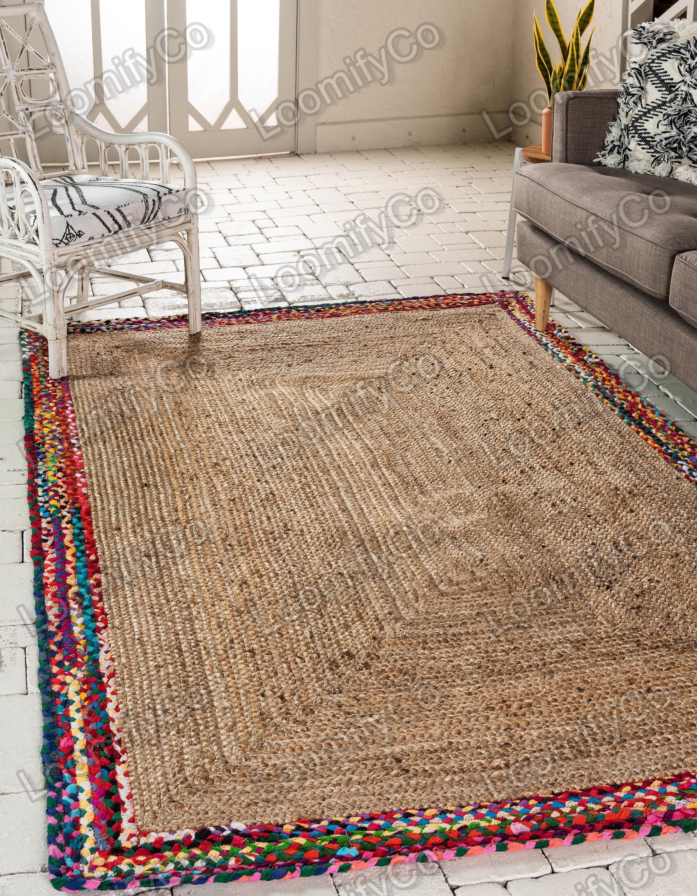 Jute rug 8x10 jute carpet jute entryway rug braided outdoor Etsy