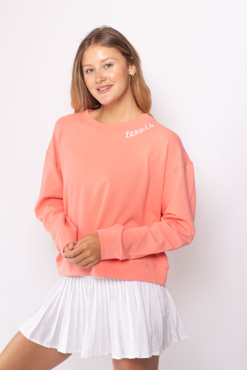 Tennis Sweatshirt Coral