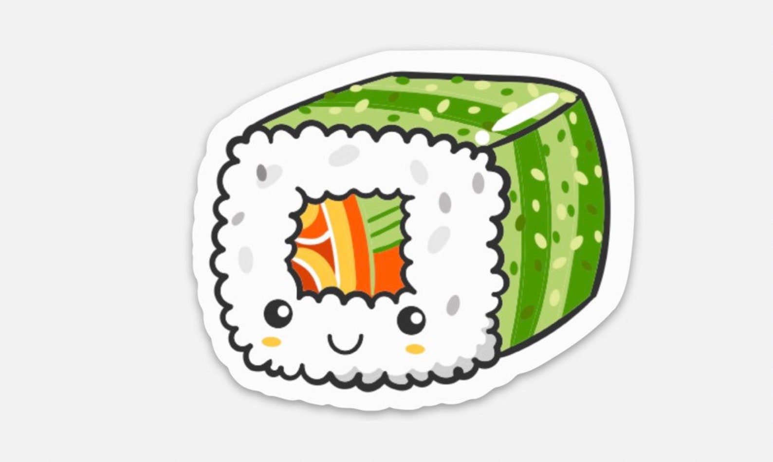 Kawaii sushi stickers | Etsy