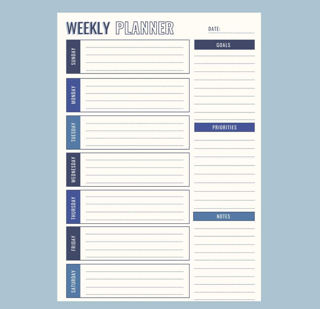 PDF Digital Planner Printable Digital Download Minimalistic Design ...