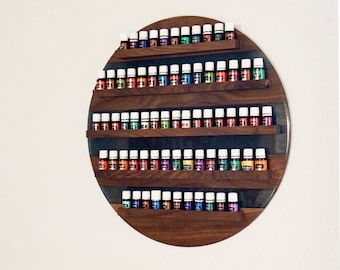 Essential Oil Rack, Black Walnut/Black Epoxy Resin Art, Essential Oil Shelf, Customizable, Essential Oil Organization, Essential oil Shelf