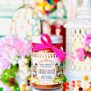 CHOCOLATE TURTLE FUDGE | Hand-Crafted Disney Inspired Candle | Theme Park Scented Candles | Chocolate Candle