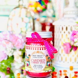 CANDIED COUNTRY APPLE | Hand-Crafted Disney Inspired Candle | Theme Park Scented Candles | Candy Apple Candle