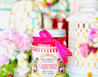 CANDIED COUNTRY APPLE | Hand-Crafted Disney Inspired Candle | Theme Park Scented Candles | Candy Apple Candle