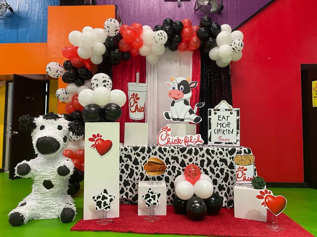 Chick Fil A Birthday Backdrop Chick Fil A Cutoutschick Fil A Etsy