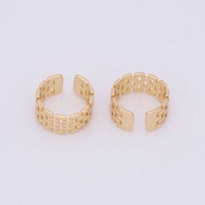 Dainty Chunky Gold Opening Rings,18K Gold Filled Chunky Gold Rings Opening,Gold Adjustable Rings