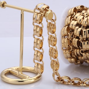 Gold Box Chain, 18K Gold Filled Semi Finished Chain, Specialty Chains, DIY Jewelry Making