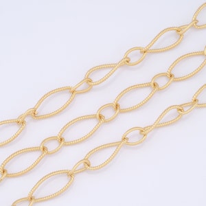 Gold Figure 8 Chain, 18K Gold Filled Semi Finished Chain, Specialty Chains, DIY Jewelry Making