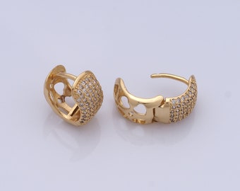 18K Gold Filled Round Hoop Earrings,Chunky Gold Hoop Earrings,Gold Round Hoop Earrings,Hypoallergenic-Gift for Her
