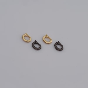 18K Gold Filled Snap Clasps, Micro Pavé CZ Snap Clasps, DIY Jewellery Supplies