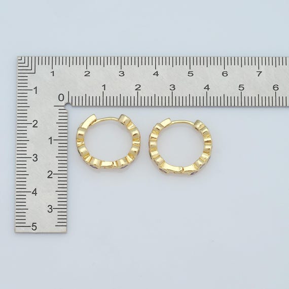 Orecchini Rotondi Riempiti In Oro 18k: Gioielli In Stile Boho Art - Foto 3