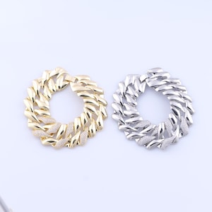Breites Goldarmband, 18K Gold gefülltes Blatt Armband, CZ Zierliche Armband, DIY Schmuckherstellung