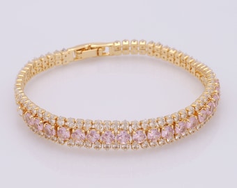 18K Gold Filled Openable Bracelets ,Thin Gold Bracelets ,Micropavé CZ Round Bracelets ,Gifts for Her