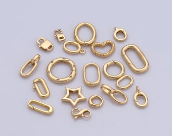 18K Gold Filled Lobster Clasps, Snap Clasps, Spring Clasps, Heart Clasps, Star Clasps, Return Clasps, DIY Jewellery Supplies