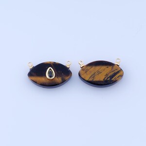 Gold Evil Eye Charms, 18K Gold Filled Single Stone Pendant, Micropavé CZ Devil Eye Pendant Necklace for DIY Jewellery Making Supplies