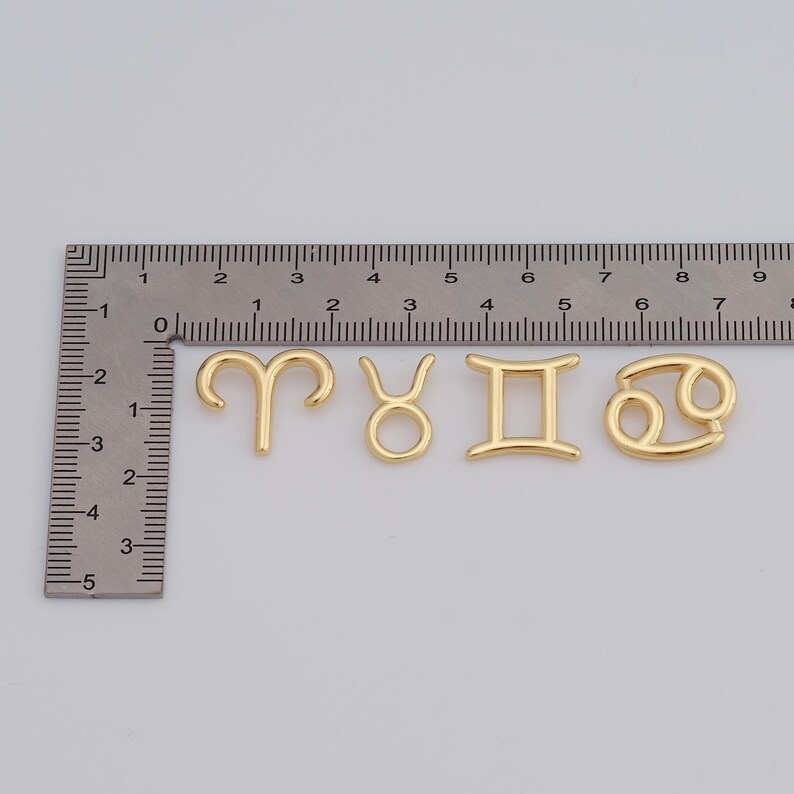 Gold Zodiac Charms, 18K Gold Filled Zodiac Pendant, Zodiac Necklace for ...