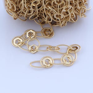 Gold Rolo Kette, 18K Gold Filled halb fertige Kette, Spezialität Ketten, DIY Schmuckherstellung