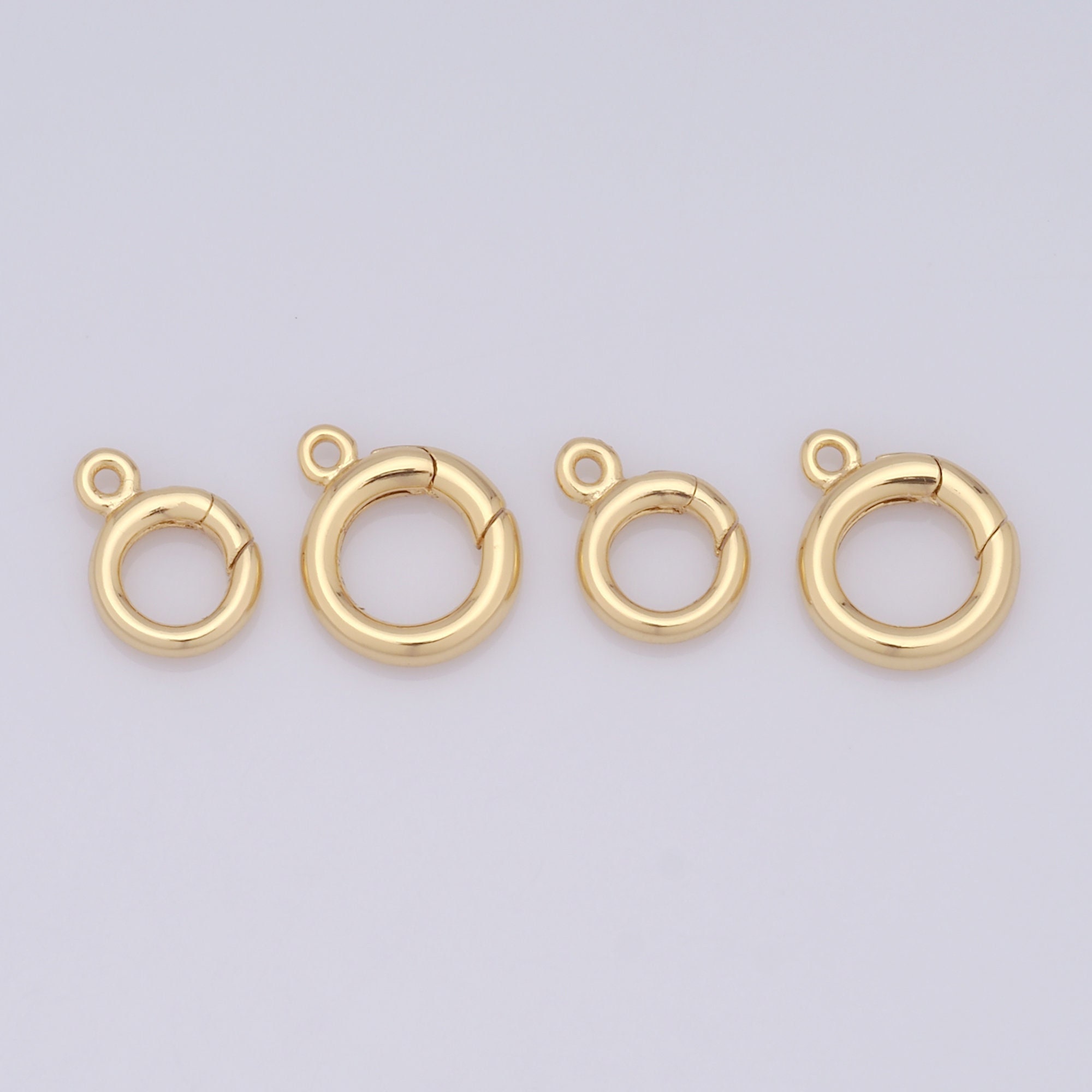 18K Gold Filled Brass Spring Ring Clasp Multi-size - Etsy