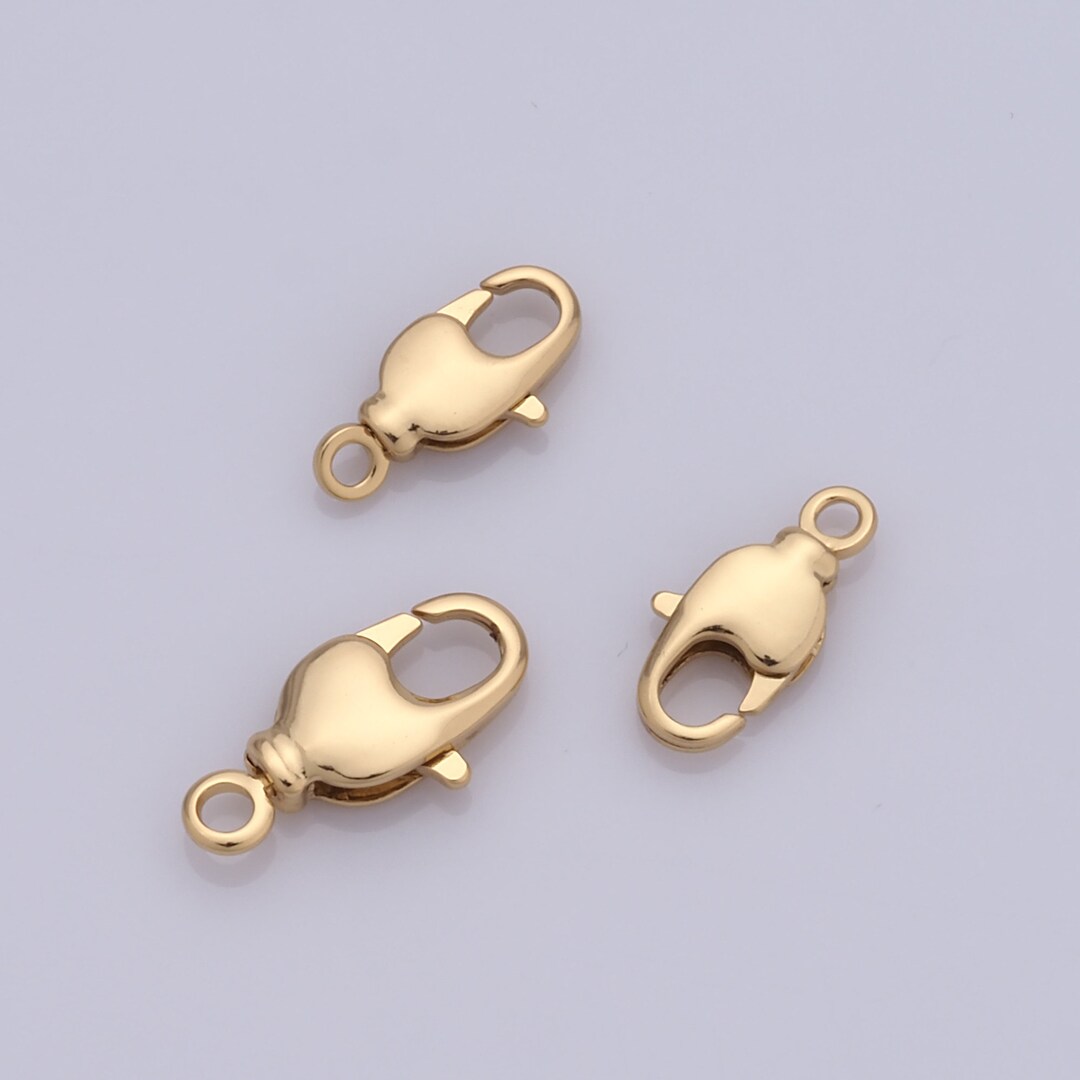 18K Gold Filled Snap Clasp, Spring Ring Clasp DIY Jewelry Supplies - Etsy