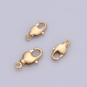 18K Gold Filled Snap Clasp, Spring Ring Clasp DIY Jewelry Supplies