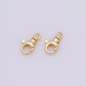 18K Gold Filled Snap Clasp, Spring Ring Clasp DIY Jewelry Supplies