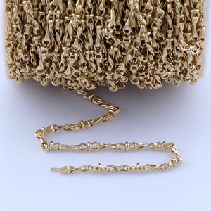 Gold Figure 8 Chain, 18K Gold Filled Semi Finished Chain, Specialty Chains, DIY Jewelry Making