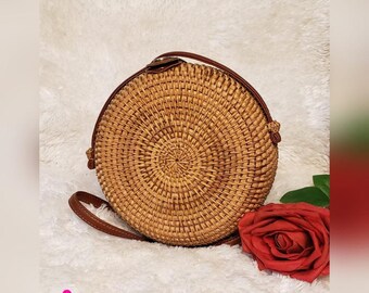 Madison - handgewebte Rattan Tasche