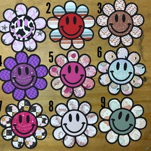 Cardstock Smiley Bloem Koe Auto Freshie afbeelding 2