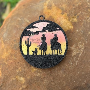 Cowboy Sunset Car Freshie