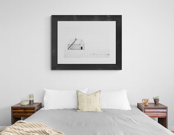 Black & White Corncrib Print | Farmhouse Country Photography | Rustic Farm Wall Art
