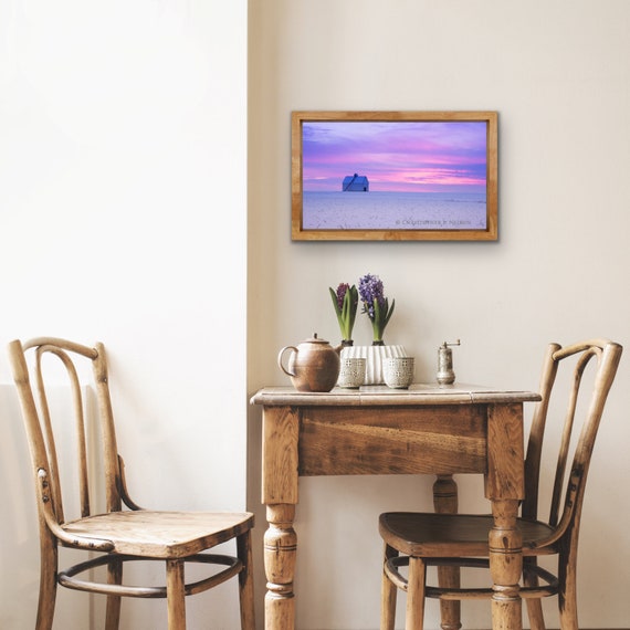 Winter Corncrib Sunset Print | Farm Landscape Photography | Rustic Country Wall Art