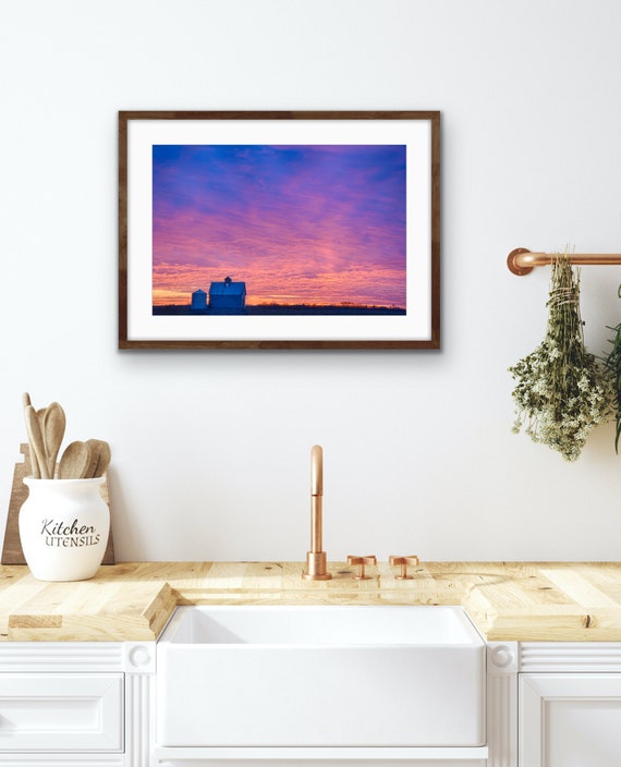 Corncrib Sunset Fine Art Print | Farm Landscape Photography | Rustic Country Wall Art