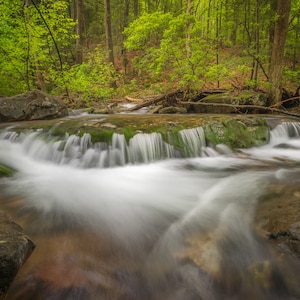 Flowing River Print Waterfalls Fine Art Interior Design Contemporary Art Country Landscape Photo